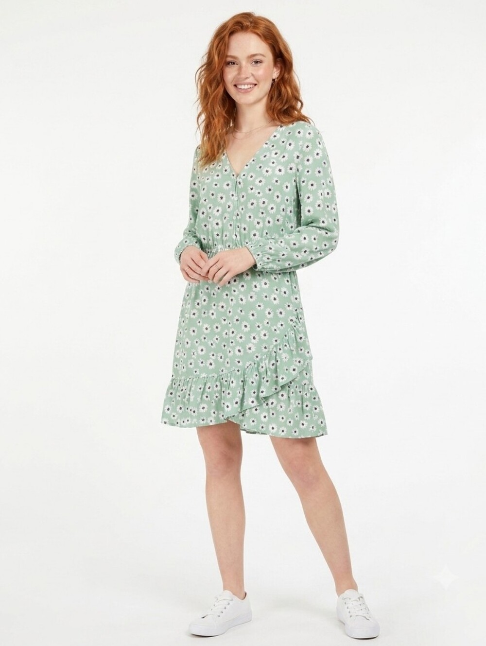 Gap Daisy Retro Inspired Green Dress Med.
